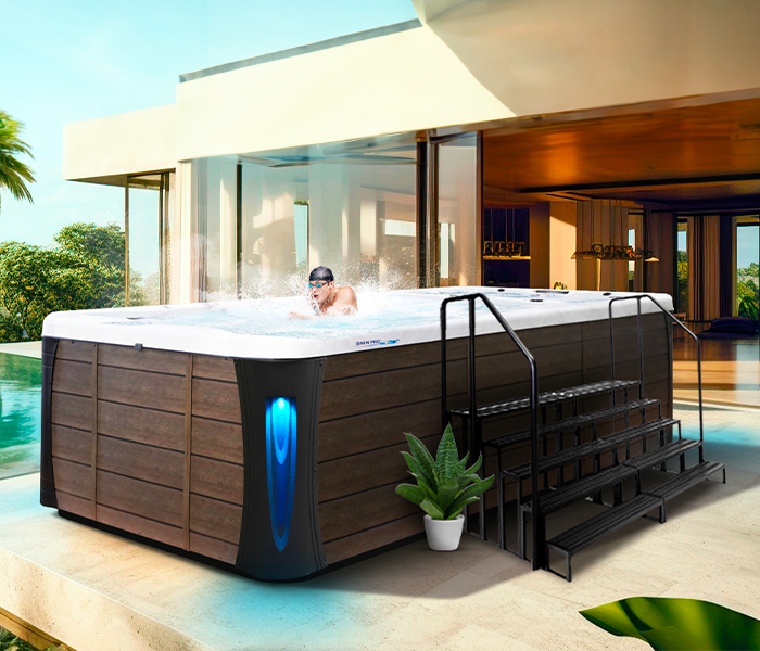 Calspas hot tub being used in a family setting - Clarksville