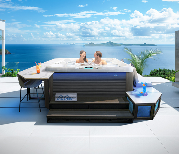 Calspas hot tub being used in a family setting - Clarksville